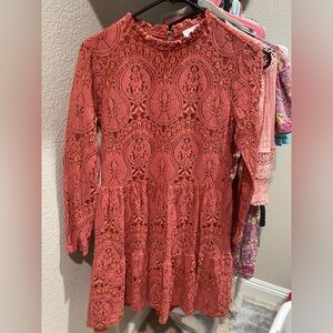 Molly  Bracken copper lace dress